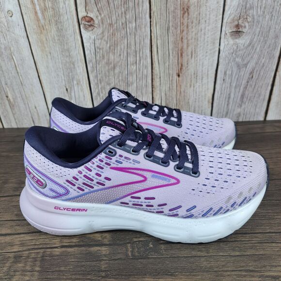 Brooks Purple Athletic Shoes with Mesh Design and Cushioning - Picture 3 of 9